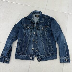 Lucky Brand Dark Blue Denim Trucker Jacket
